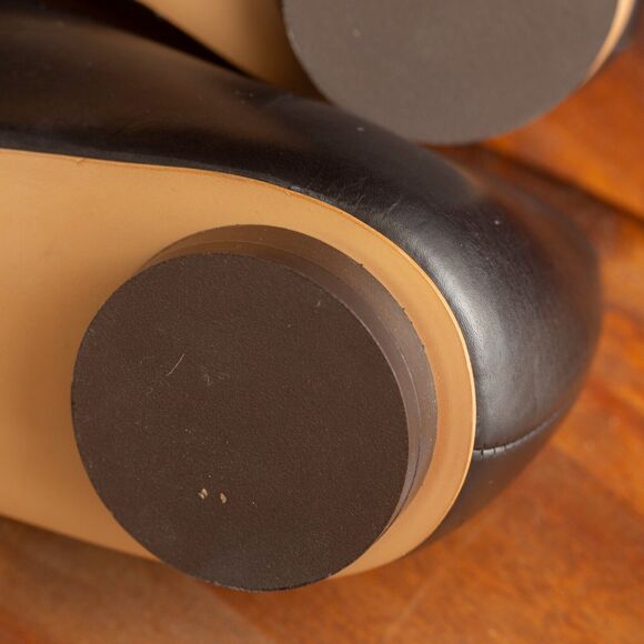 Everlane The '90s Leather Square Toe Italian Made Flat Shoes Womens Size 7.5 BLK - Picture 8 of 11